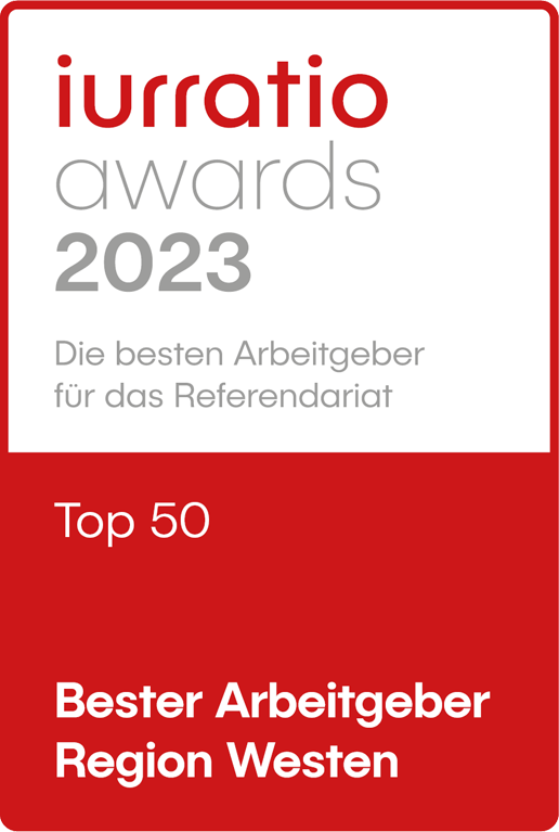 Logo des iurratio Awards für Top Arbeitgeber in 2023